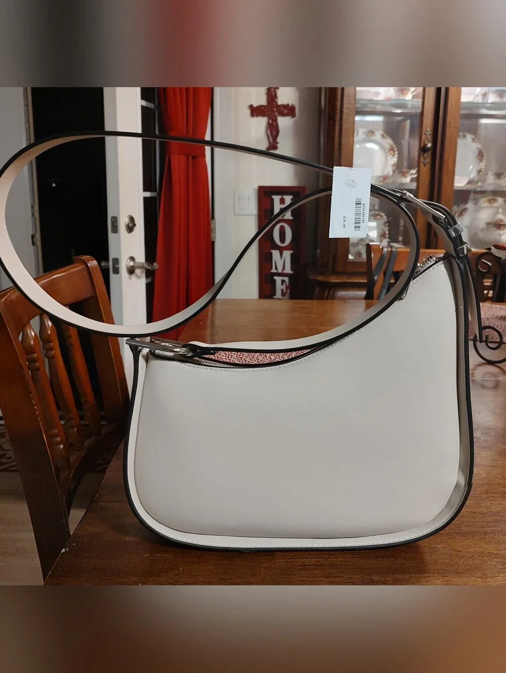 Women's Cream Shoulder Bag - Classic Minimalist Tote